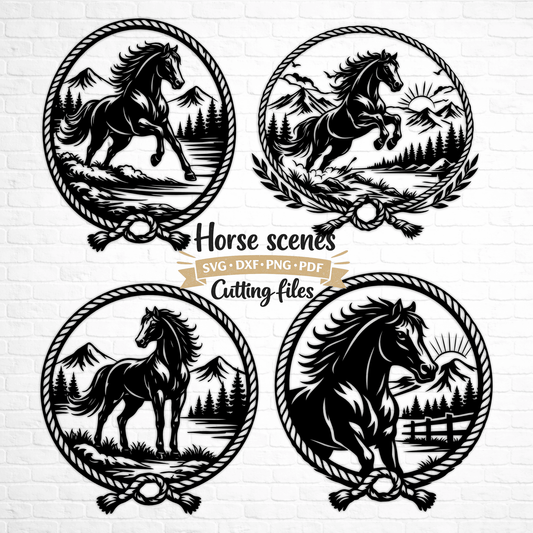 horse badge svg round emblem