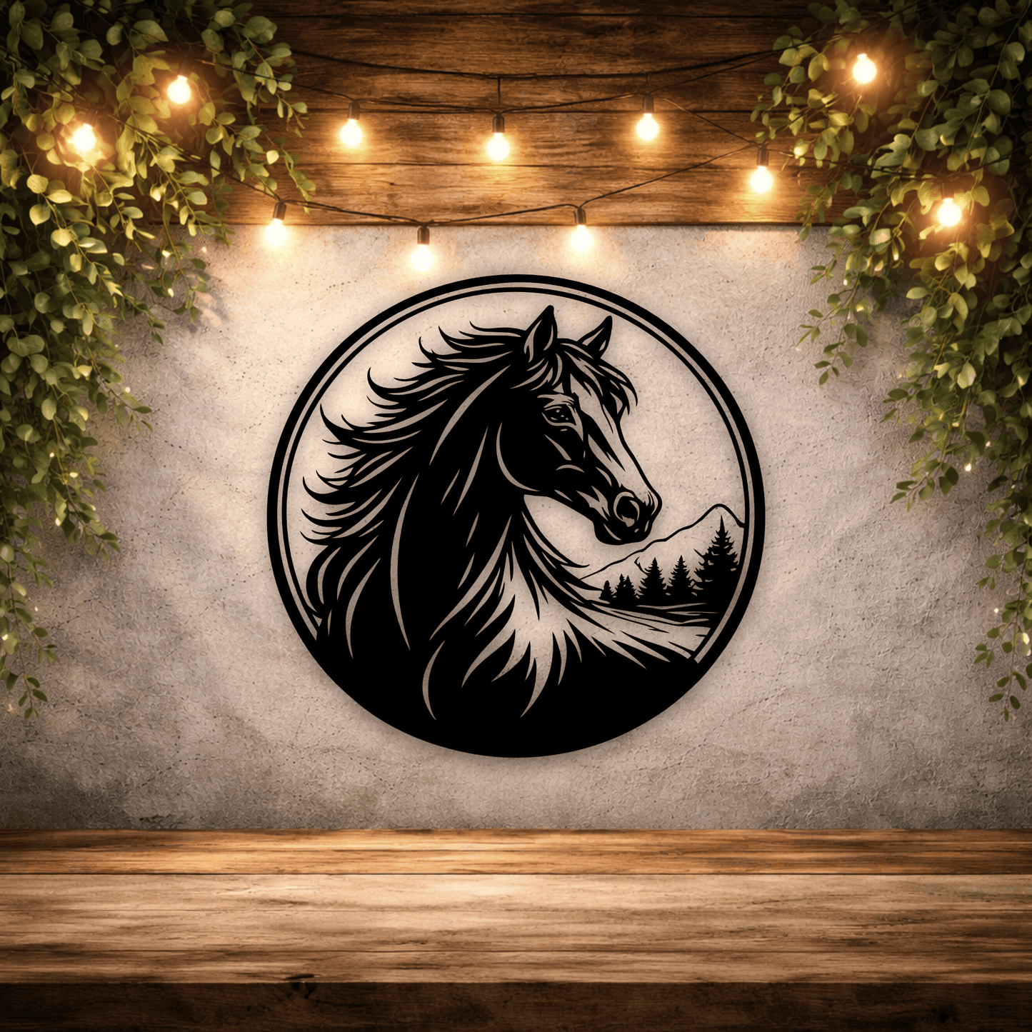 horse cnc laser cut design