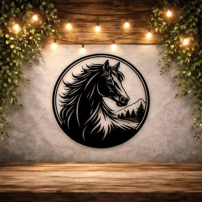 horse cnc laser cut design