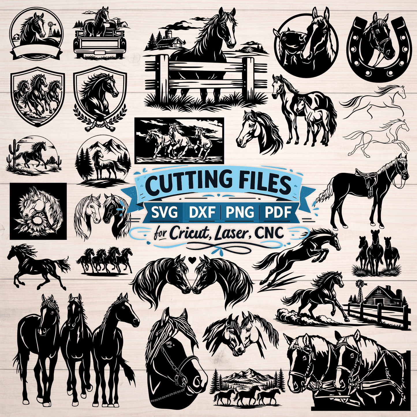 Horse vector SVG bundle for Cricut machines