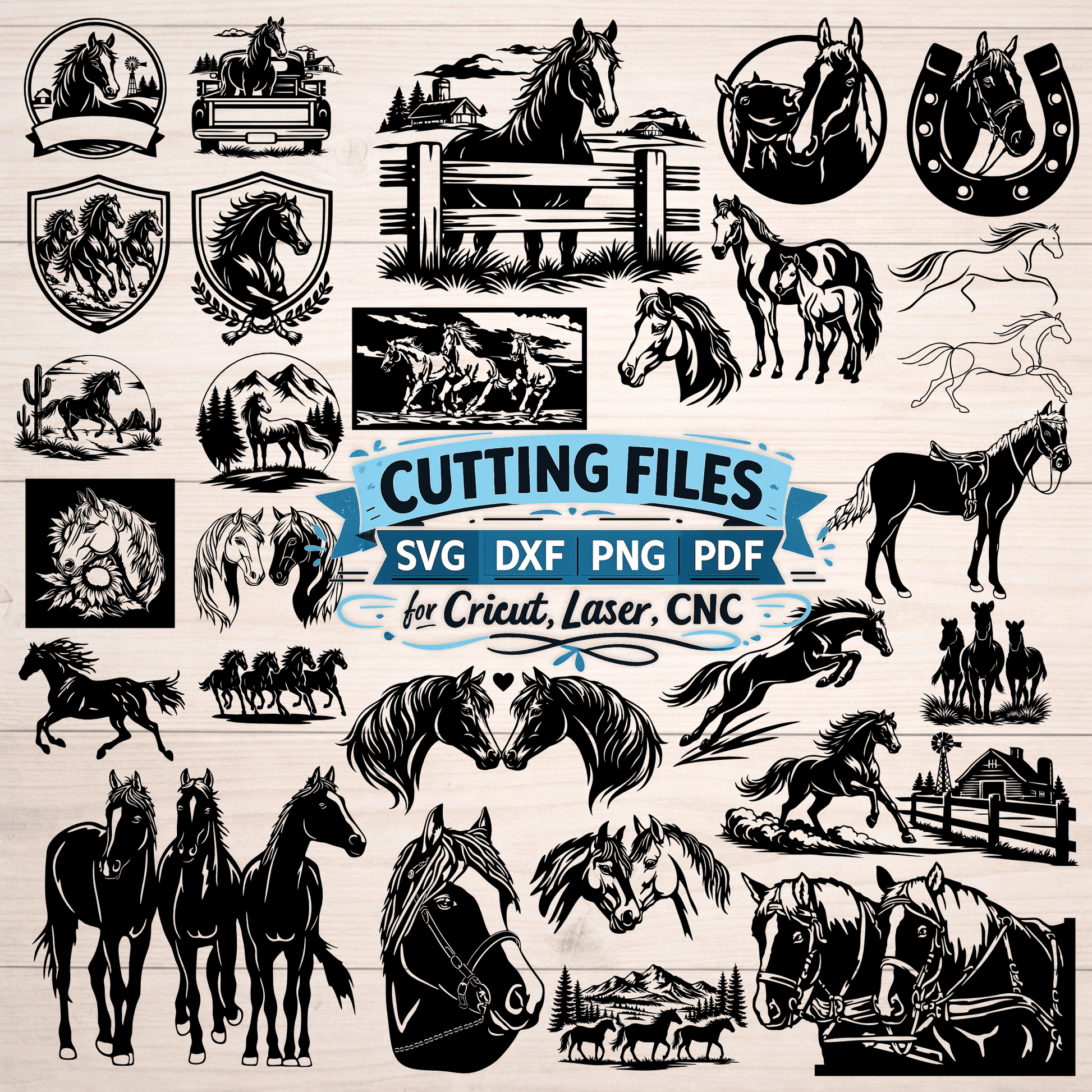Horse vector SVG bundle for Cricut machines