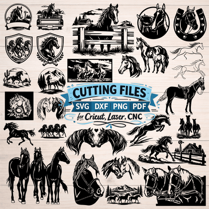Horse vector SVG bundle for Cricut machines