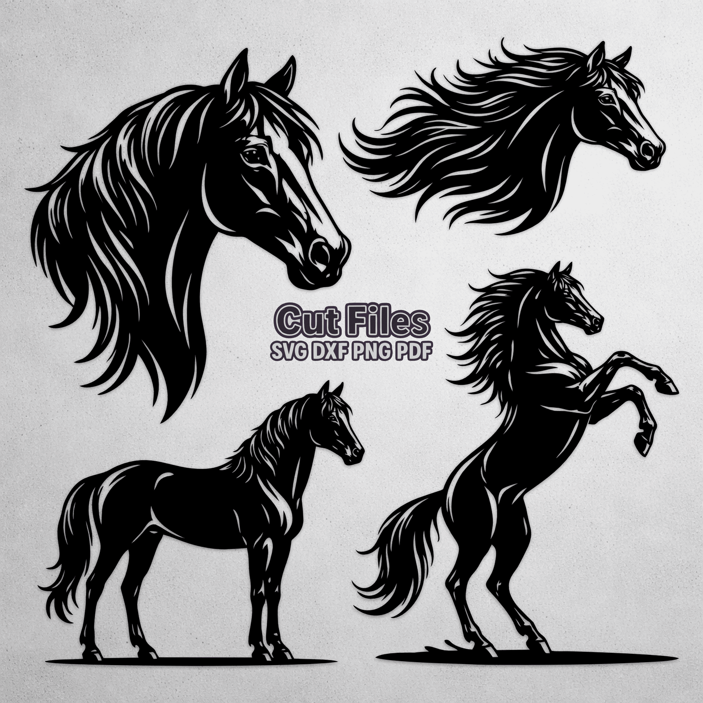 horse svg bundle silhouettes