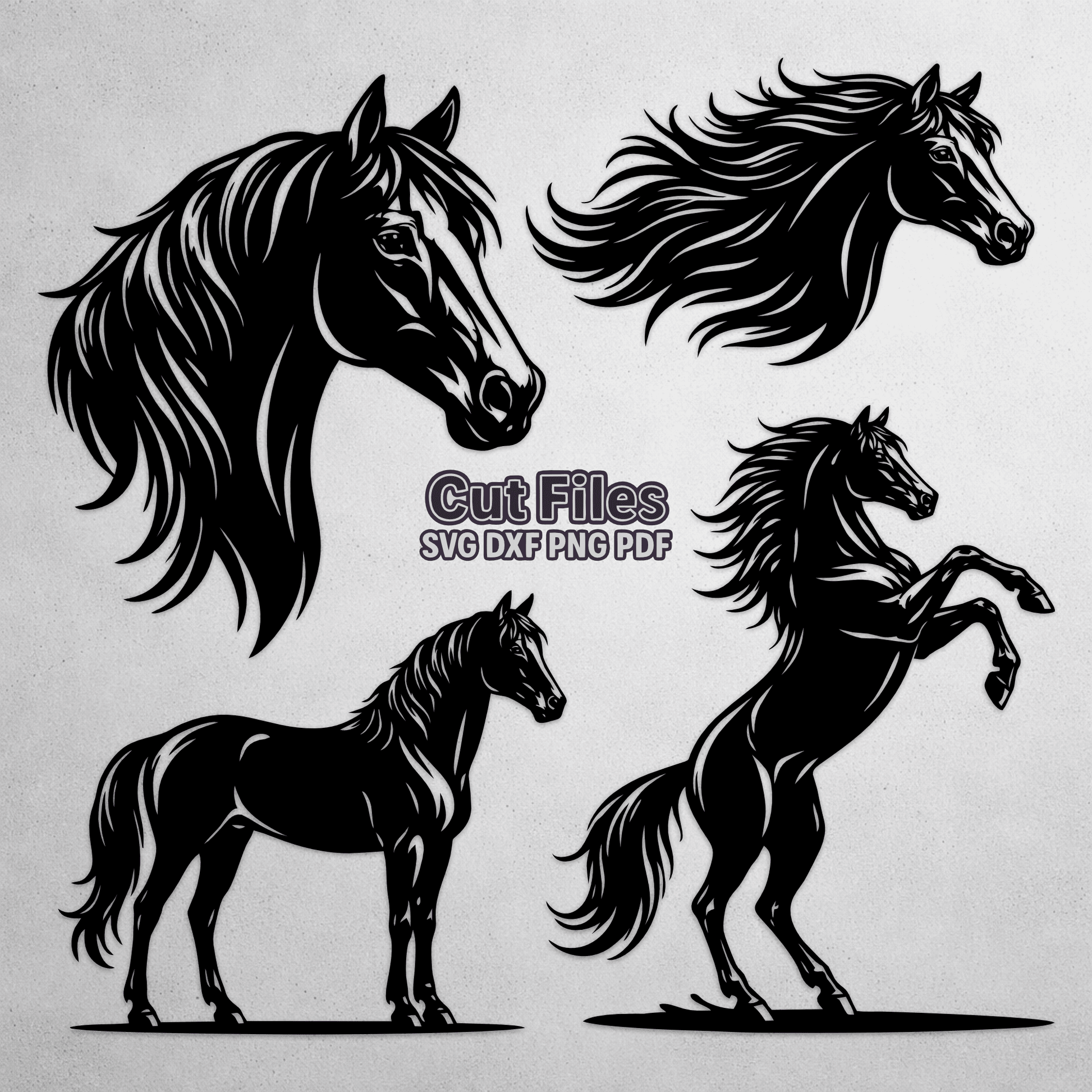 horse svg bundle silhouettes