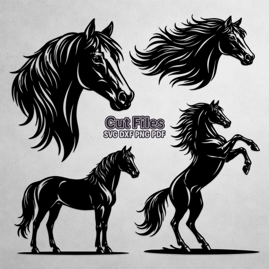 horse svg bundle silhouettes
