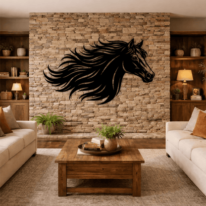 horse cnc laser cut design