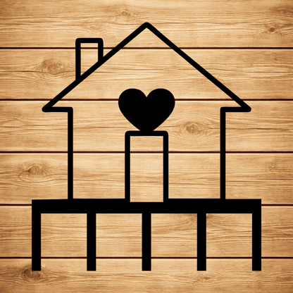 Metal house key holder design SVG DXF for xTool, Silhouette and laser projects