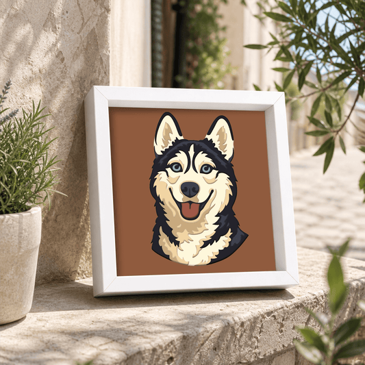 husky dog multilayer svg for cricut