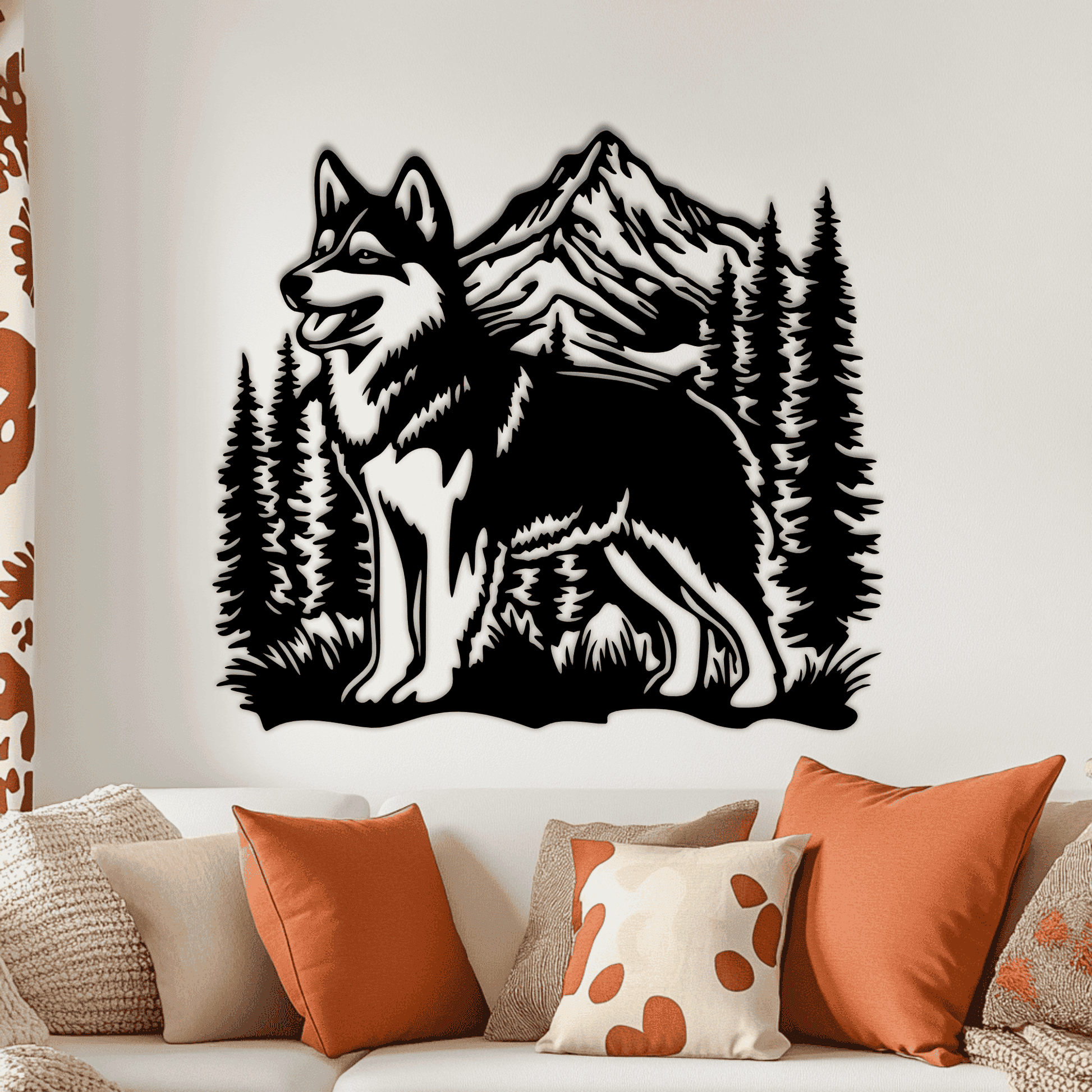 Husky mountain SVG cut file for laser cutting