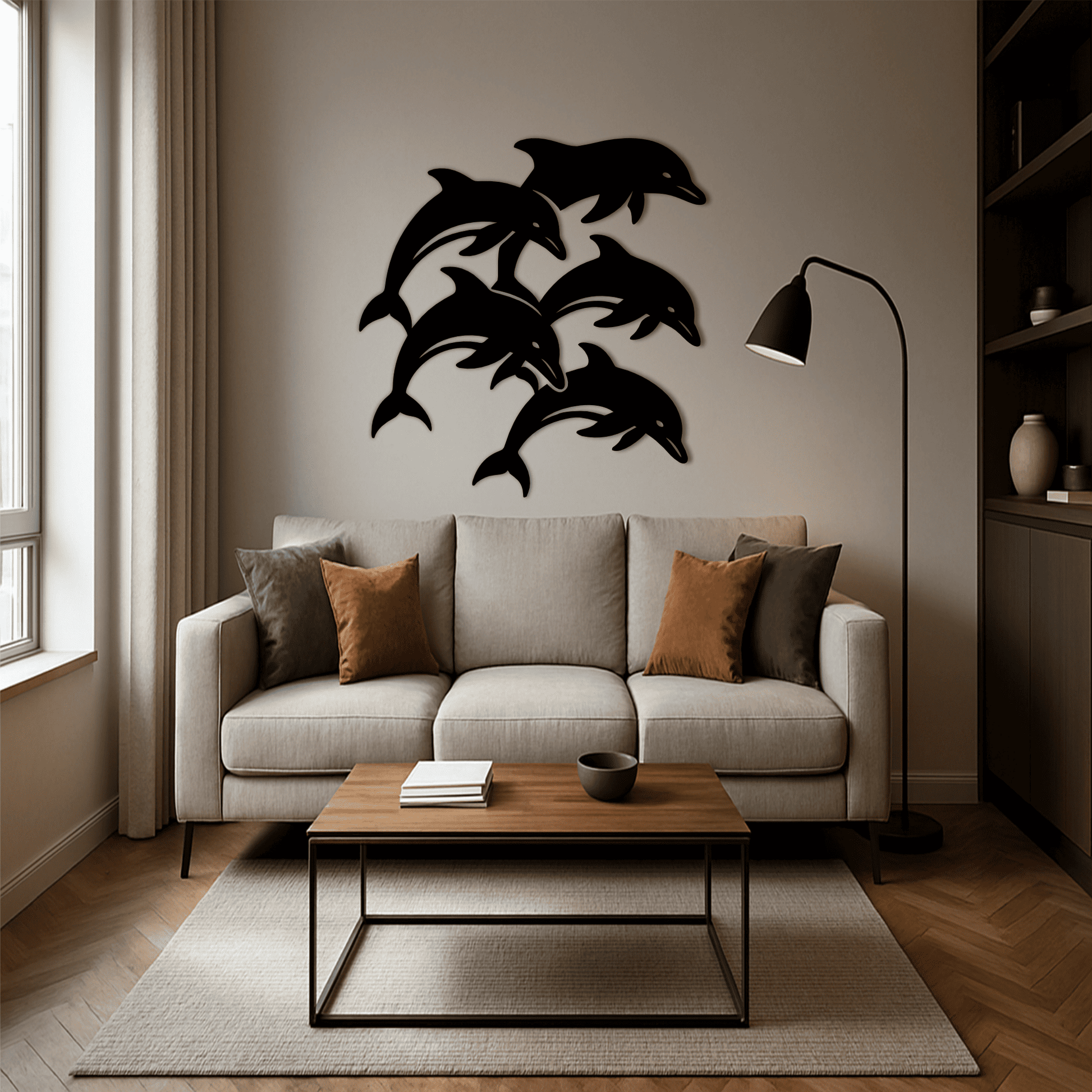 Dolphin SVG cut file for laser cutting