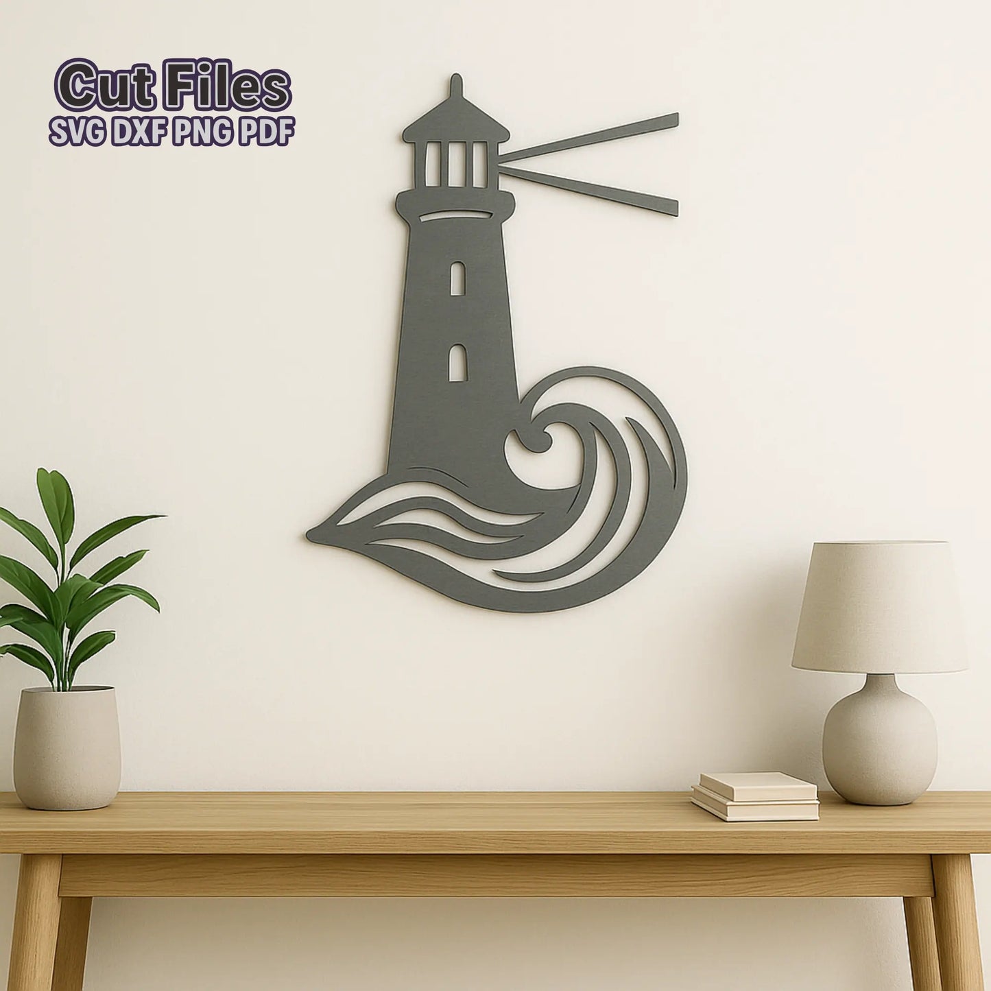 lighthouse svg coastal wall decor