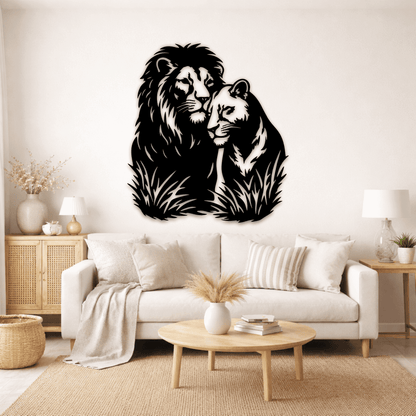 Lion and lioness SVG DXF for Cricut, Silhouette and xTool laser