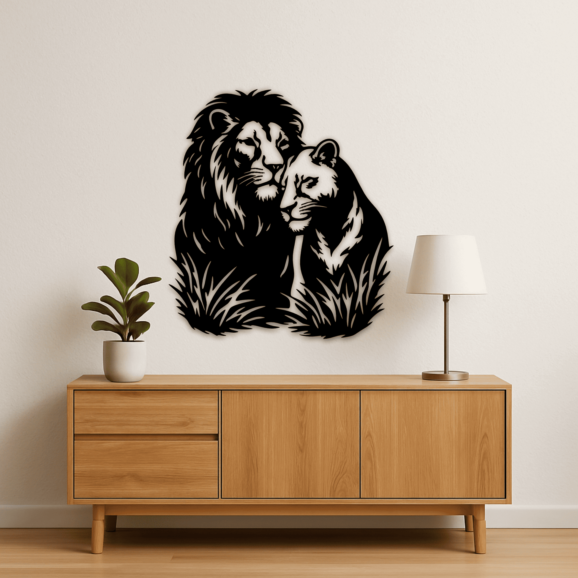 Safari lion design SVG EPS for laser cutting and plasma projects