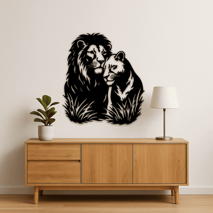 Safari lion design SVG EPS for laser cutting and plasma projects