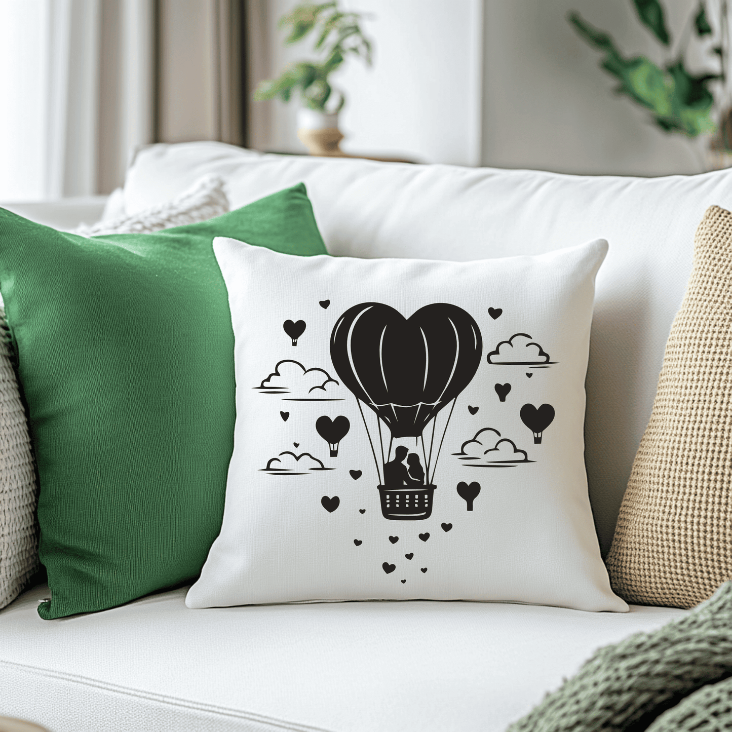 Love heart balloon SVG EPS for Cricut, sublimation and crafts