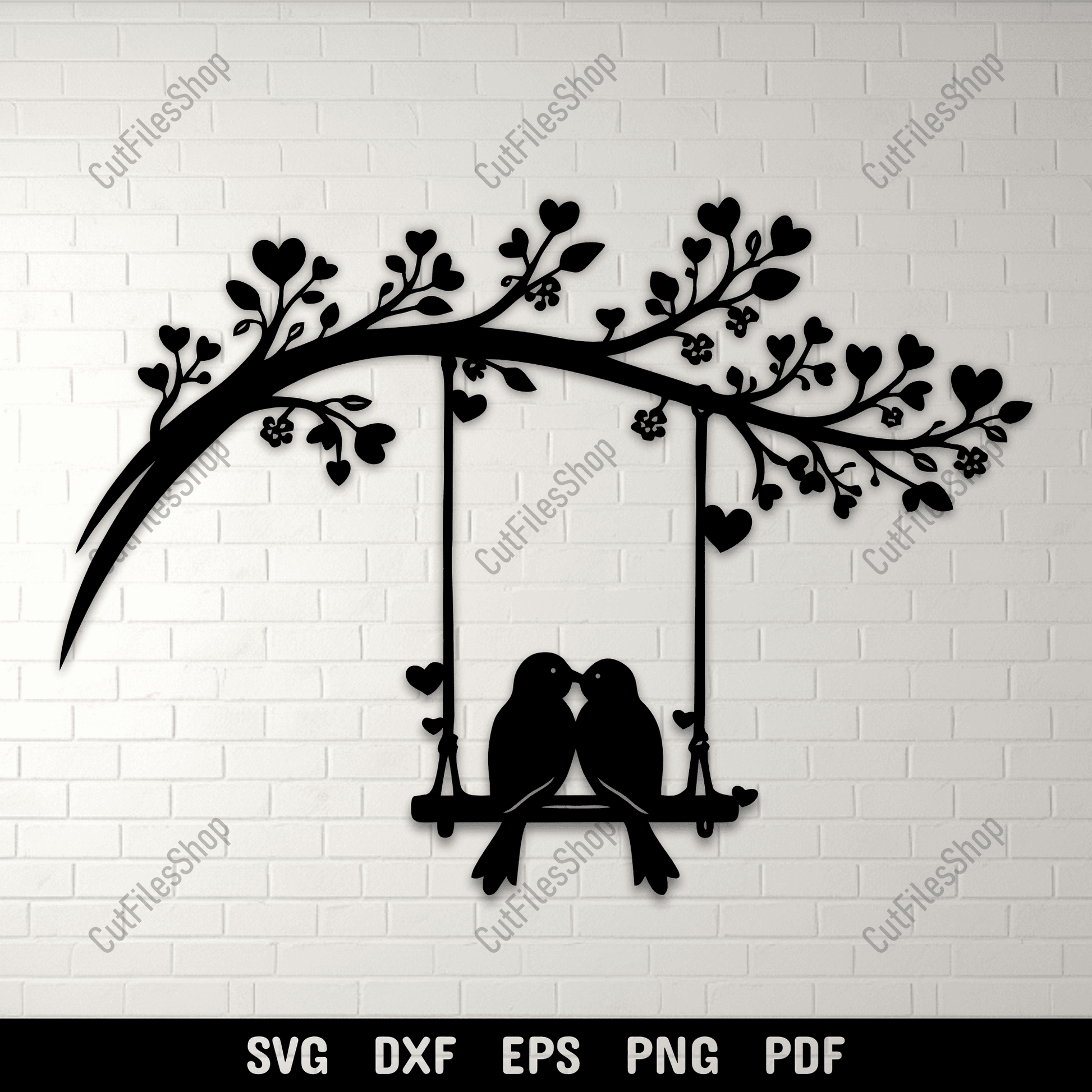 Love Birds SVG DXF EPS PNG for Cricut, laser cutting, CNC and sublimation