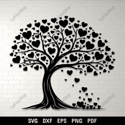 Love Tree SVG DXF EPS PNG for Cricut, laser cutting, CNC and sublimation