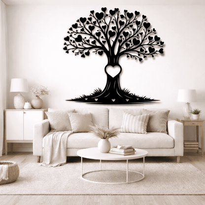 Love heart tree SVG DXF for Cricut, Silhouette and xTool laser