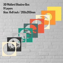Load image into Gallery viewer, 3d layered shadow box svg, 9 layers svg for shadow box making, svg for cricut, dxf for silhouette studio, gift diy
