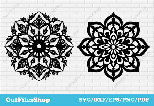 Mandala svg for Cricut, CNC stencils for laser, Dxf mandala for plasma, Wall decor dxf, Craft svg design, wall sticker svg, cnc router files, cricut stencils, mandala png files, mandala svg for t-shirt design, hen party svg, printable svg