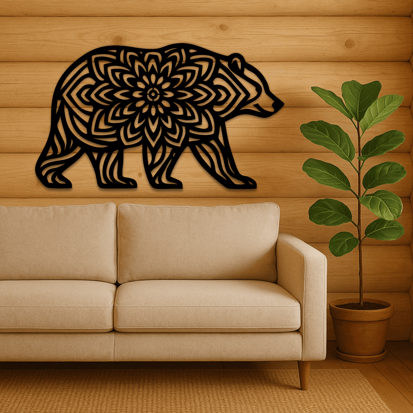 Mandala bear fox owl elephant SVG DXF for xTool, Silhouette and laser projects