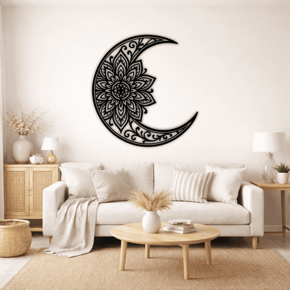 Moon mandala design SVG DXF for xTool, Silhouette and laser projects