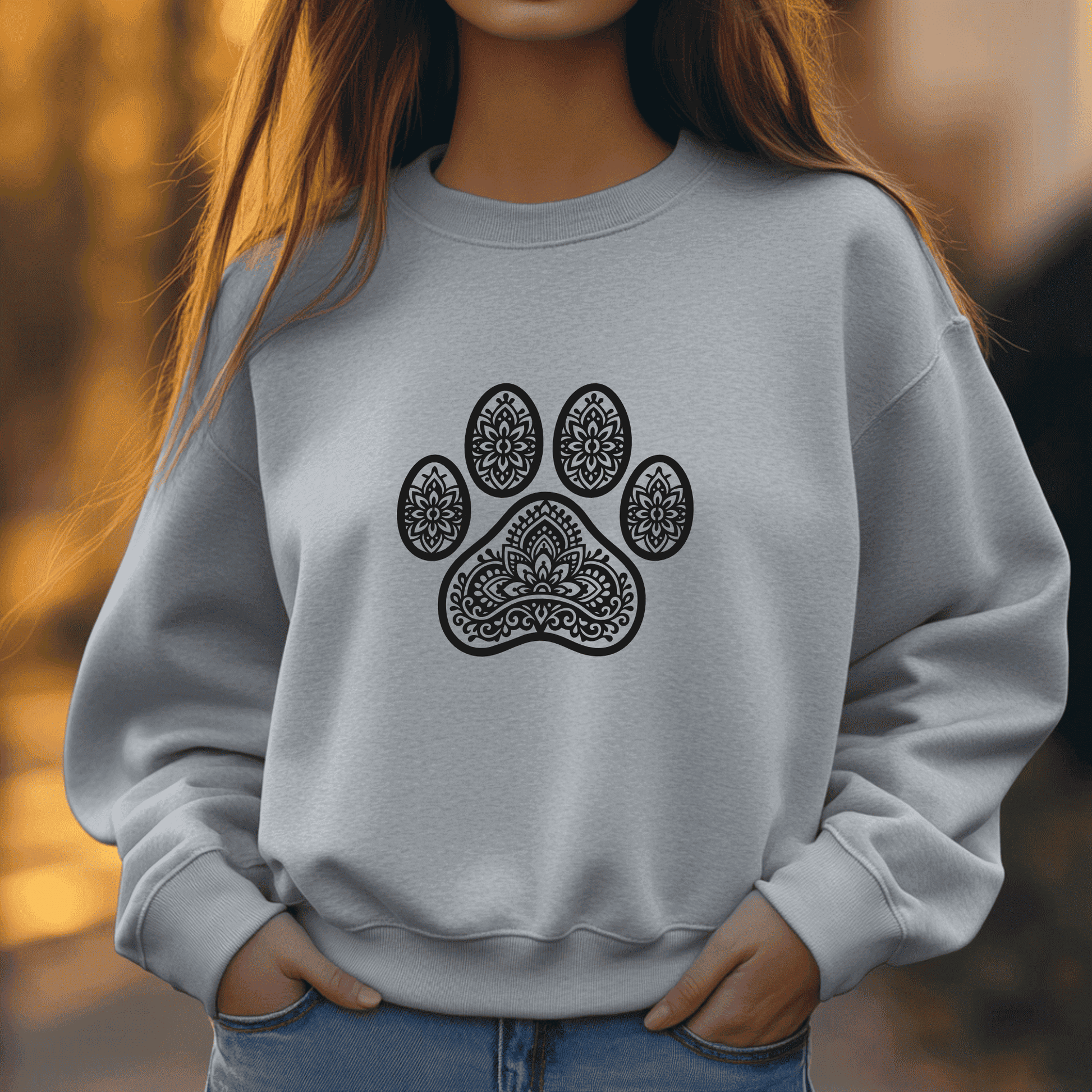 Mandala paw artwork SVG PNG for Silhouette, xTool and sublimation printing