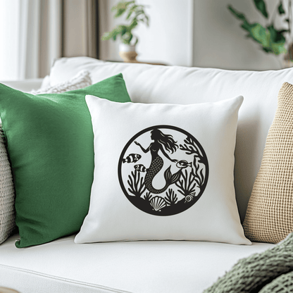 Mermaid silhouette underwater SVG EPS for Cricut, sublimation and crafts