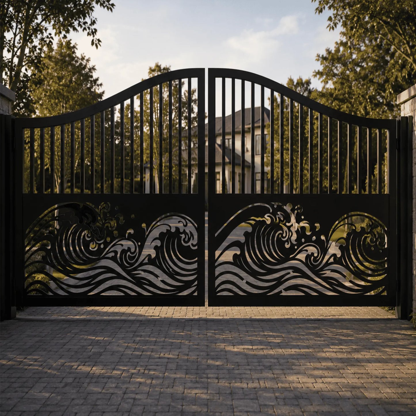 Ocean wave decorative gate design