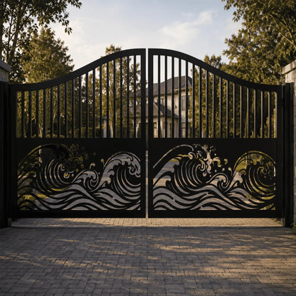 Ocean wave decorative gate design