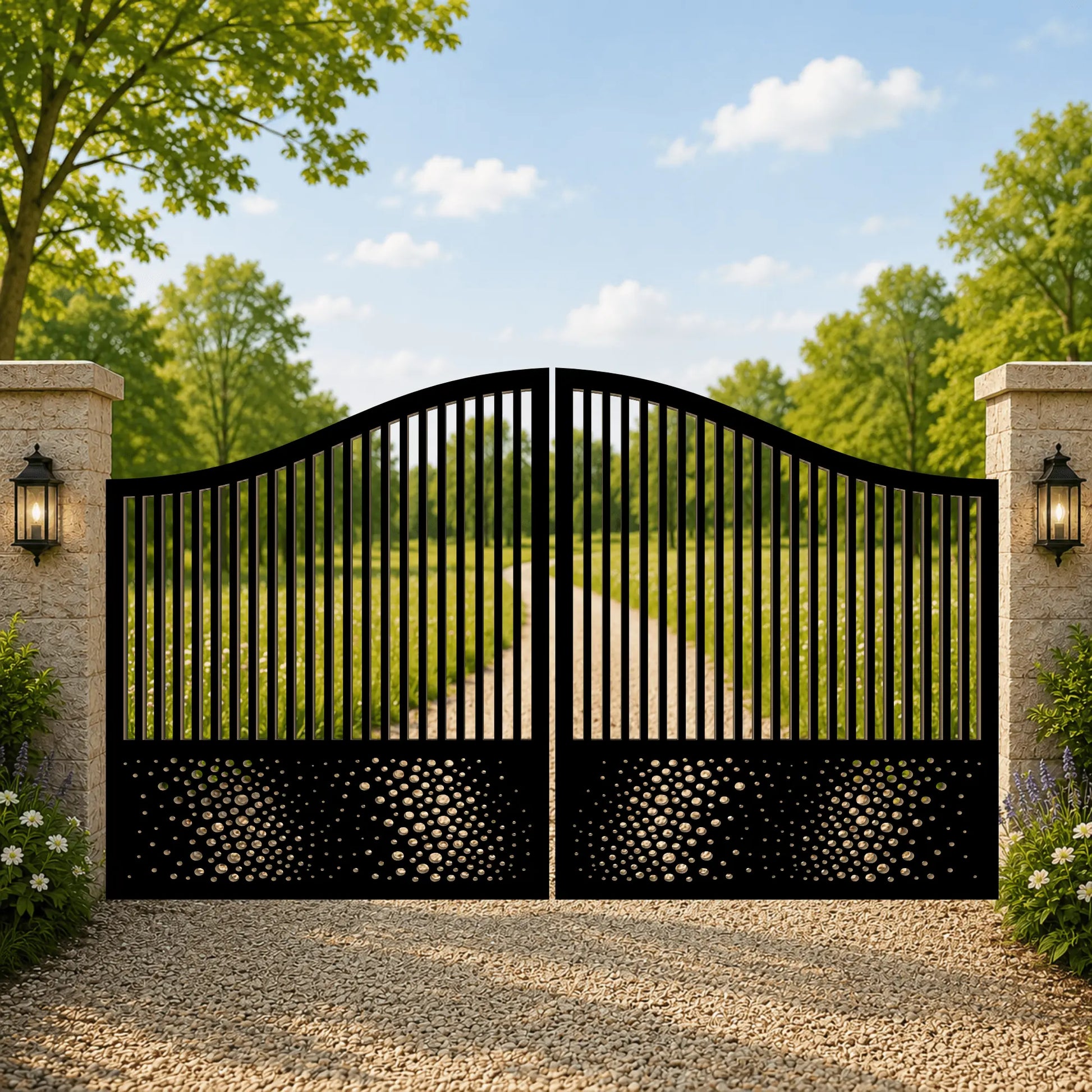 Decorative gate panel SVG and DXF file