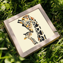 Load image into Gallery viewer, Mom and Baby Giraffe Layered SVG for Cricut, Silhouette, Laser Cut DXF, DIY Home Decor, Papercraft Art, Shadow Box Craft Template
