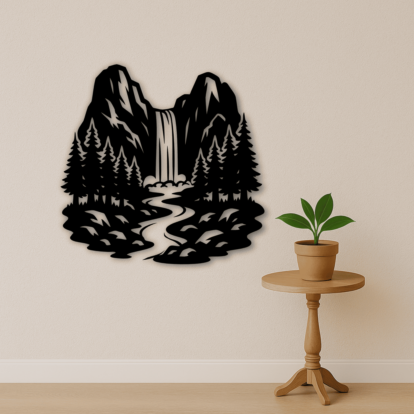 Mountain landscape design for Glowforge and Cricut