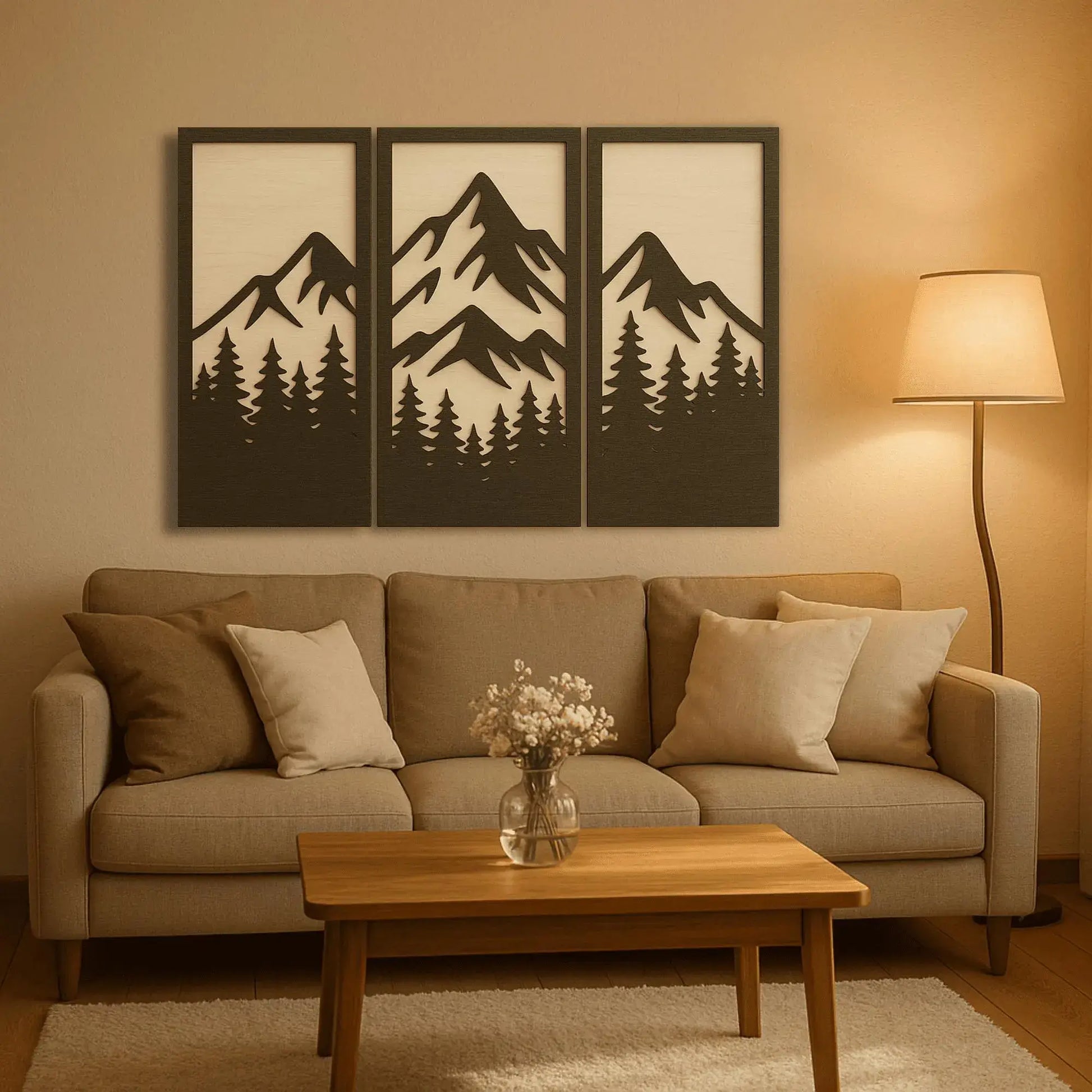 mountain wall art svg panels