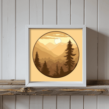 Load image into Gallery viewer, Mountains Paper Cutting SVG Templates: Create 3D Art &amp; Shadow Boxes
