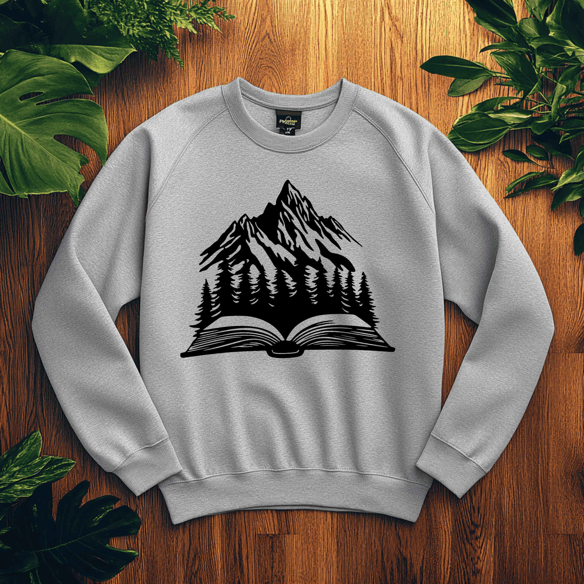 Open Book and Mountain Scene SVG, Cutting Files for Cricut, Silhouette, and CNC, t-shirt design