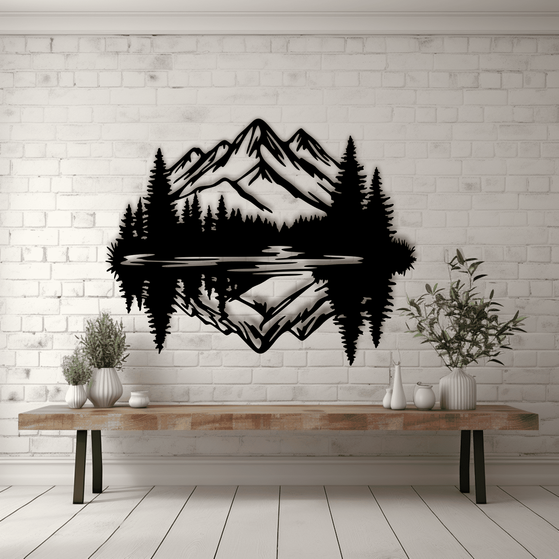 Laser Cutting Files: Nature Scenes DXF, Mountains SVG for Cricut & Vinyl