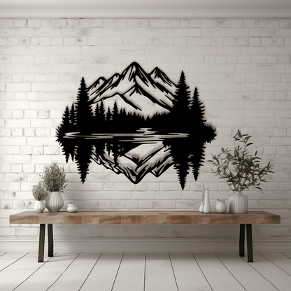Laser Cutting Files: Nature Scenes DXF, Mountains SVG for Cricut & Vinyl