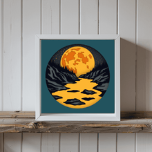Load image into Gallery viewer, Layered Moon Papercut, SVG for Cricut, DXF for Silhouette, DIY Home Decor, Shadow Box Craft, 3d light box svg
