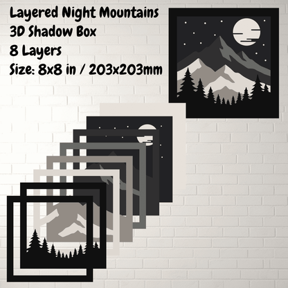 glowforge mountain shadow box file