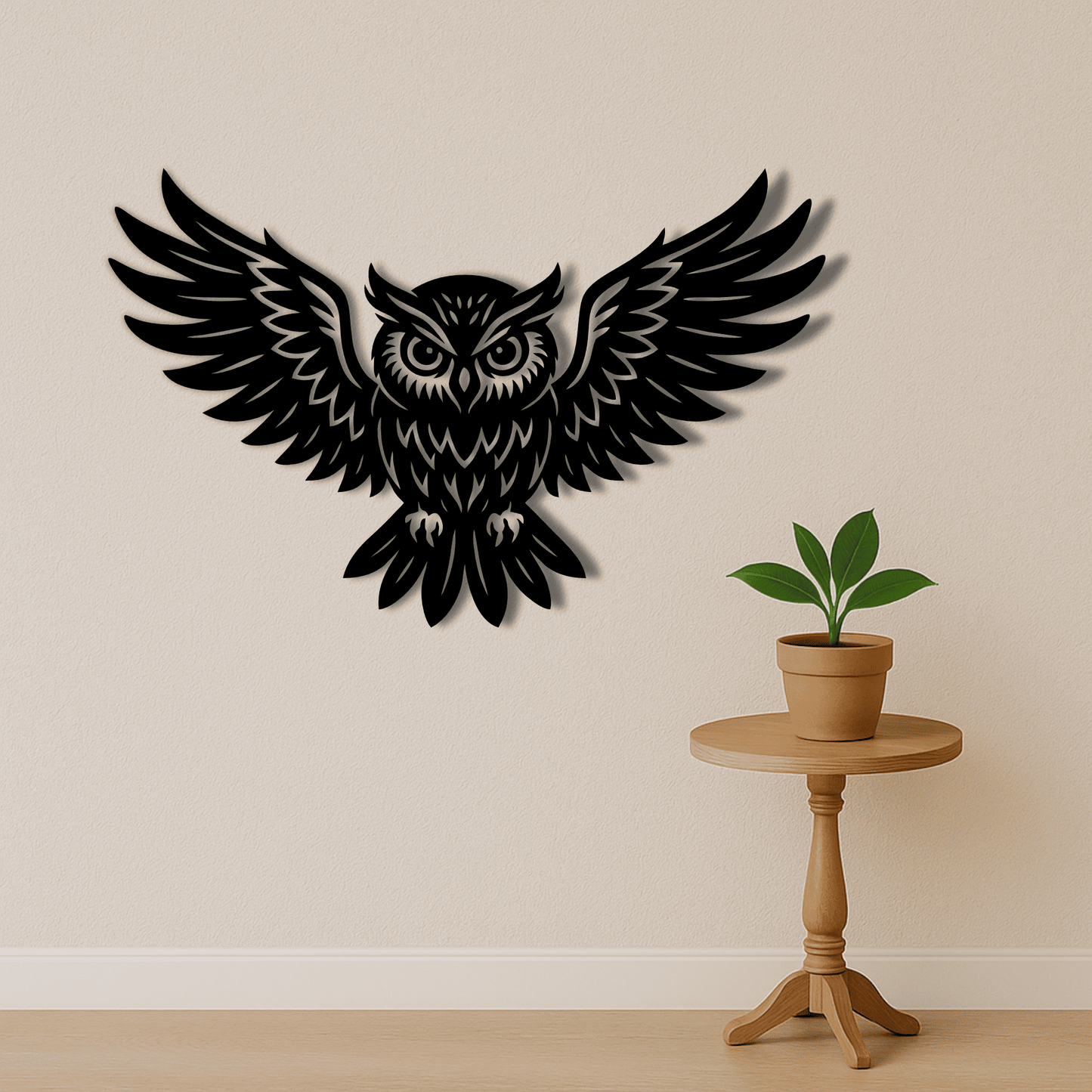 Detailed owl vector for laser cutting
