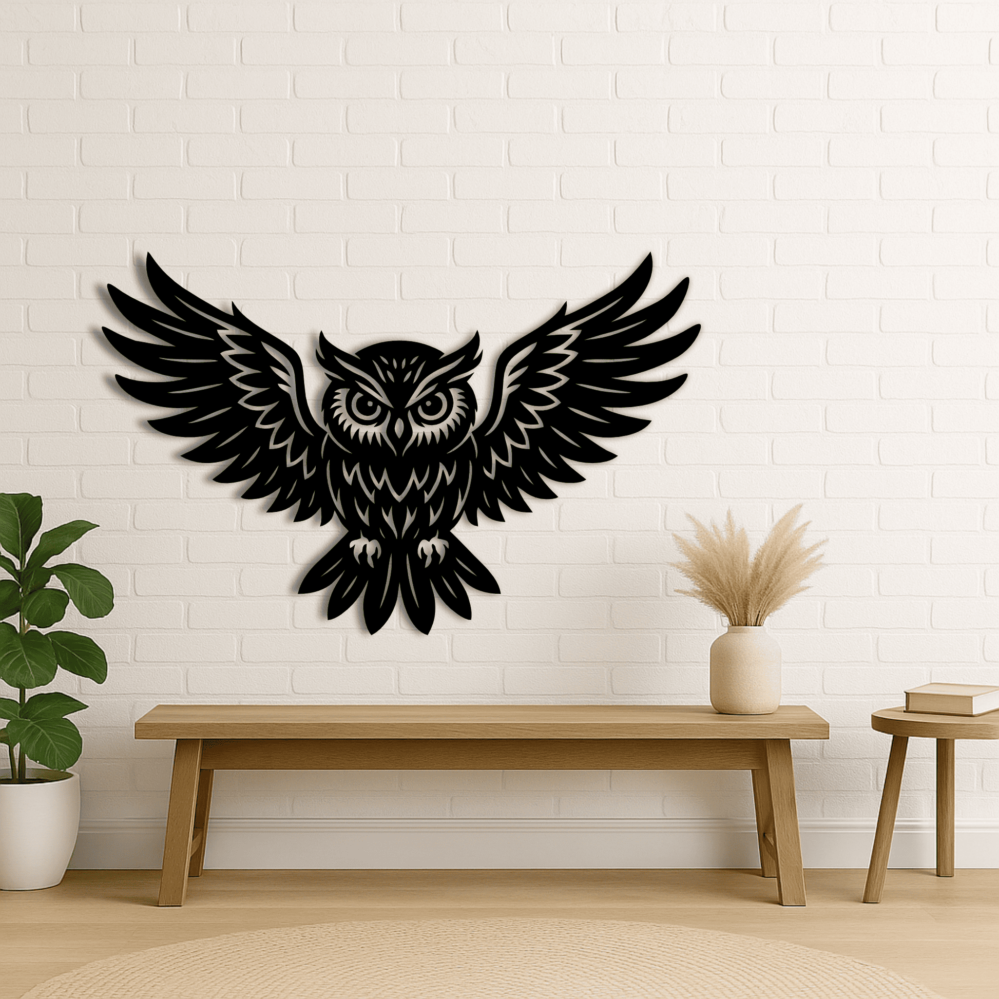 Wildlife owl silhouette for CNC projects