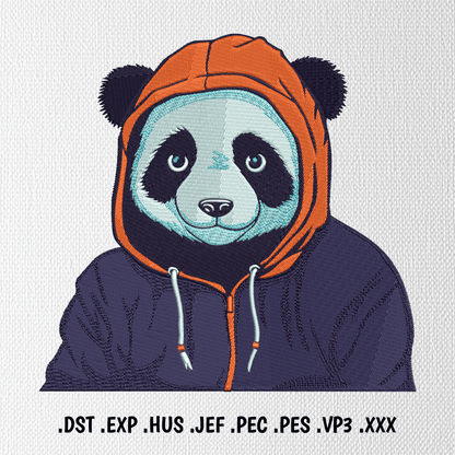 panda embroidery design machine embroidery file