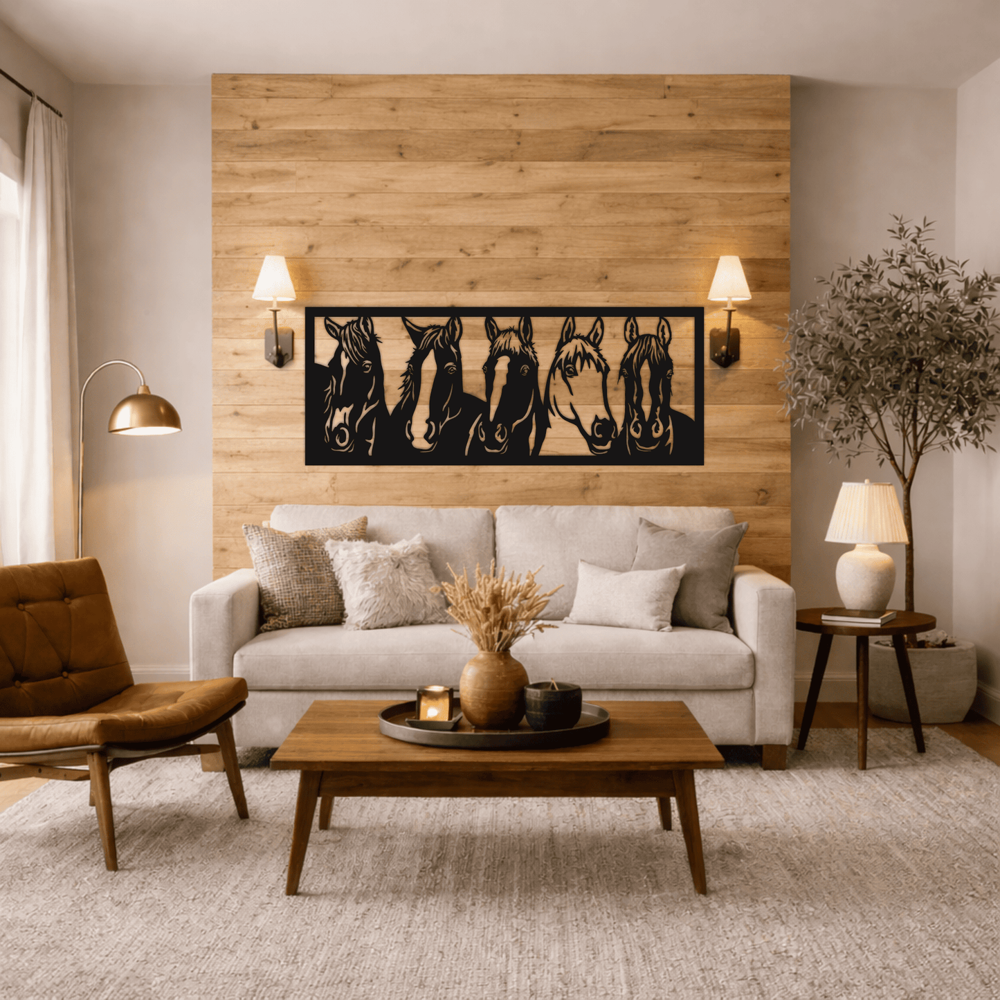 Horse wall decor dxf for cnc