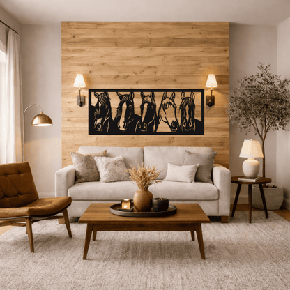 Horse wall decor dxf for cnc