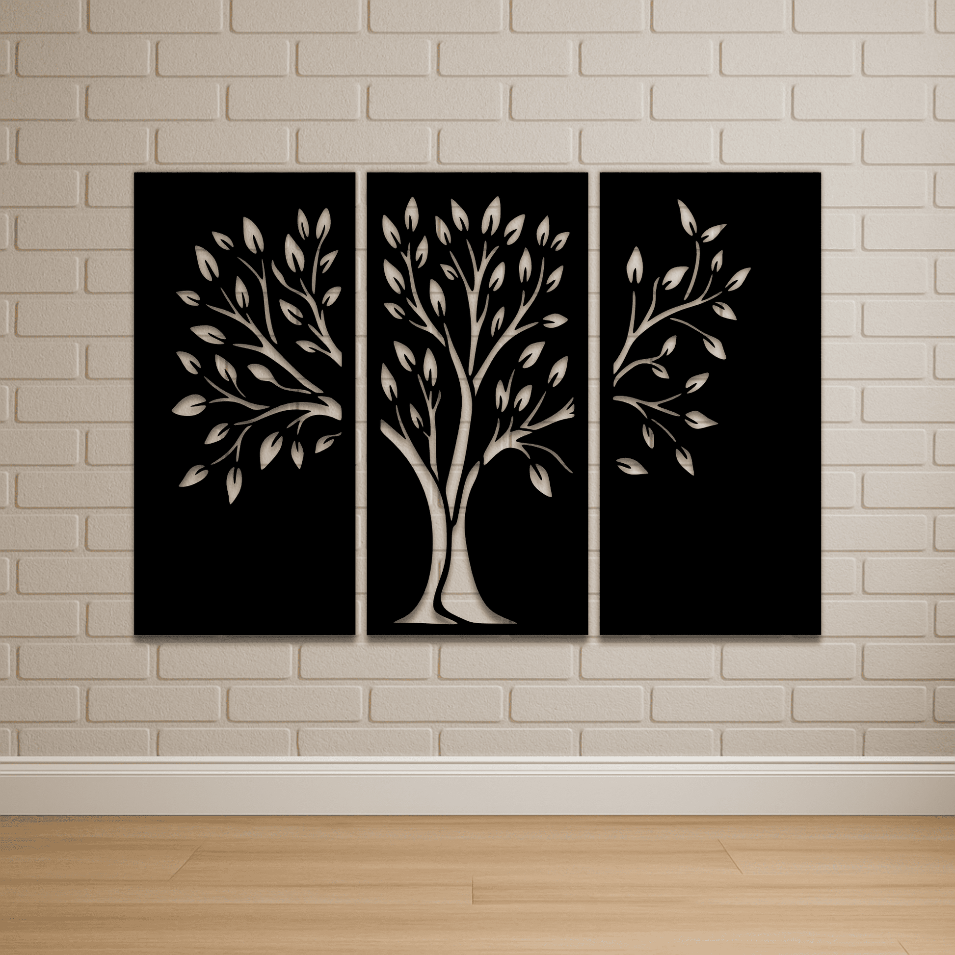 Tree Art panel SVG DXF for CNC plasma wall decor
