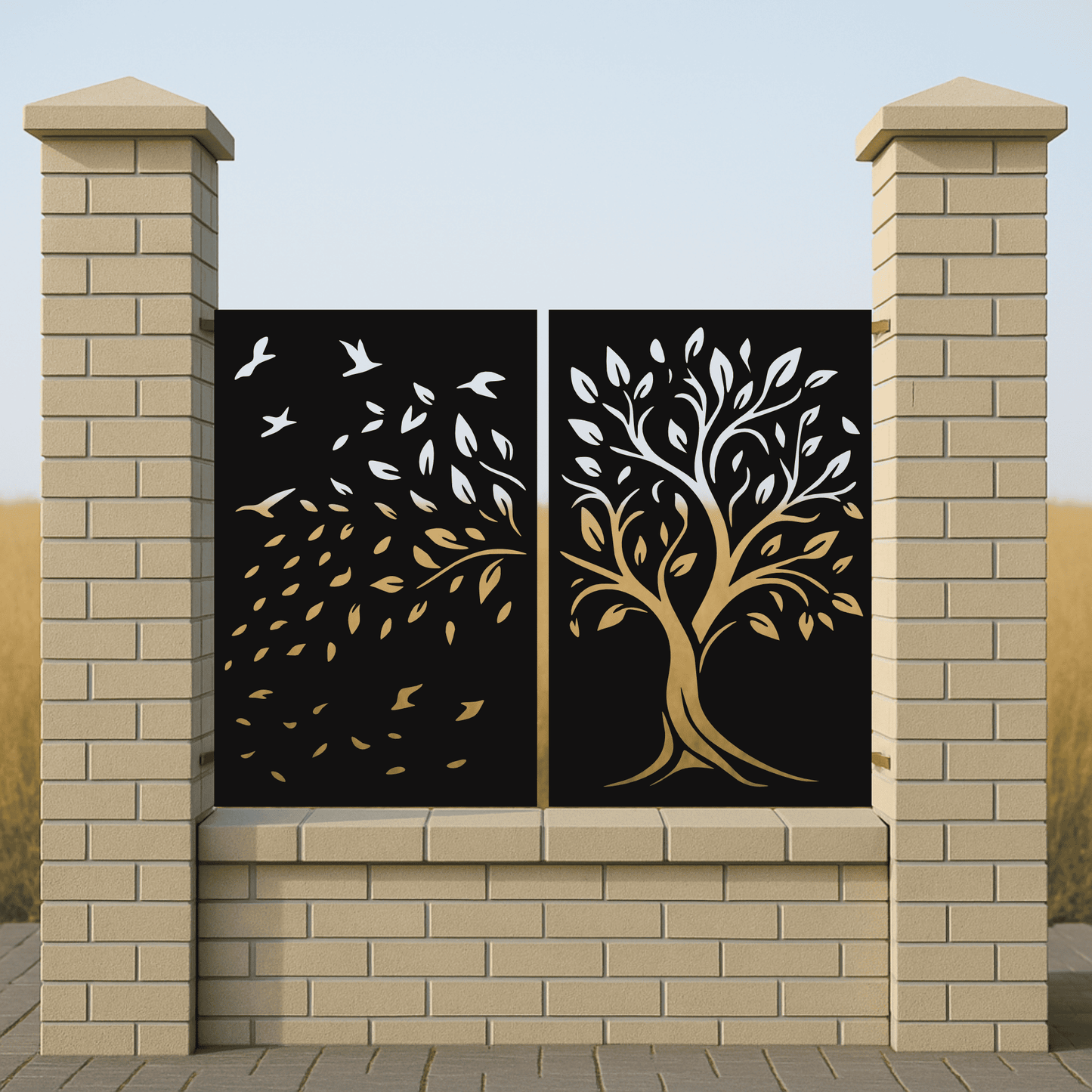 Tree two parts dxf for laser and plasma metal cutting
