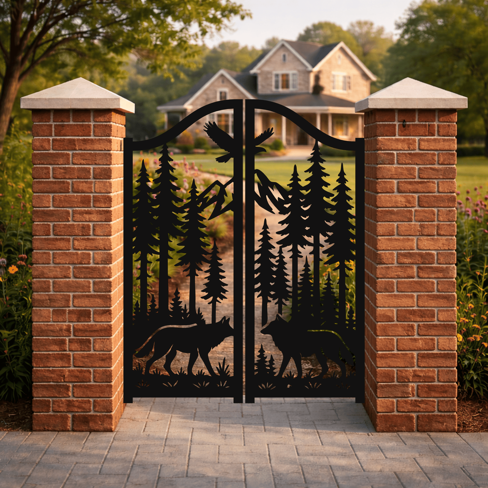 Wolf Gate Dxf files for CNC Laser and Plasma cutting