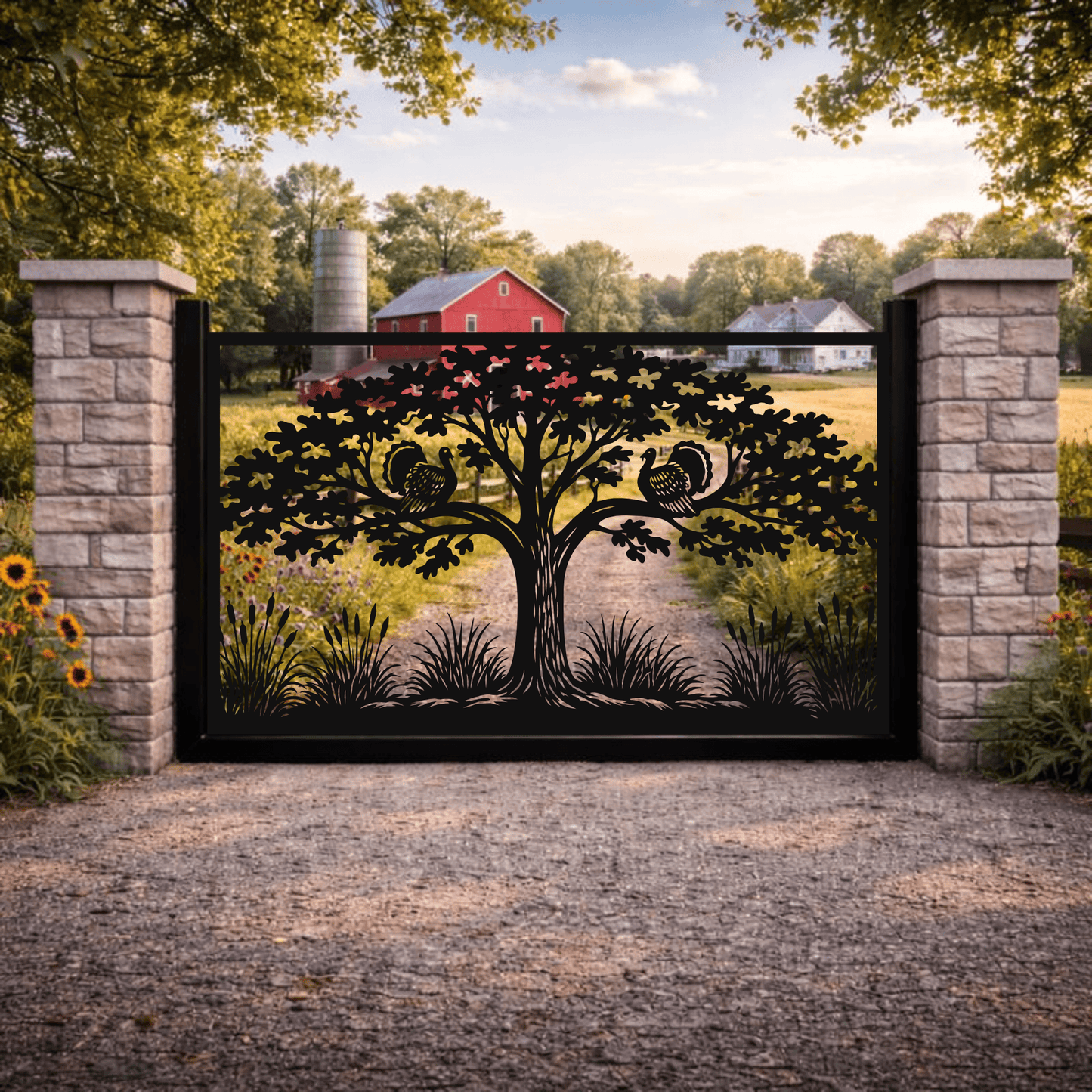 Tree gate Dxf cnc design for Farm decor