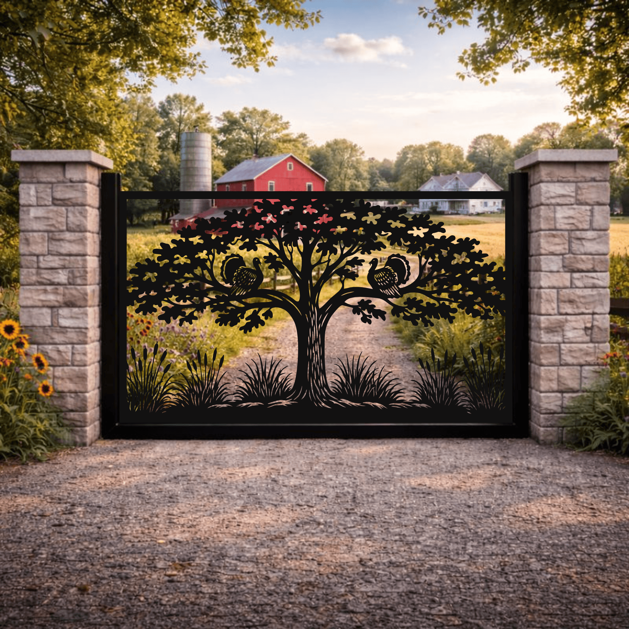 Tree gate Dxf cnc design for Farm decor